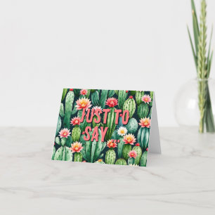 cactus suculenta Cartões de agradecimentos dobrado