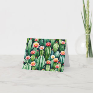 cactus suculenta Cartões de agradecimentos dobrado