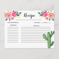 Cactus Taco sobre o cartão de recebimento de Chás 