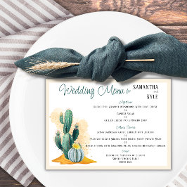 Cactus Wedding Flat Menu