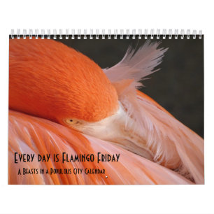 Cada dia é flamingo sexta-feira - calendário