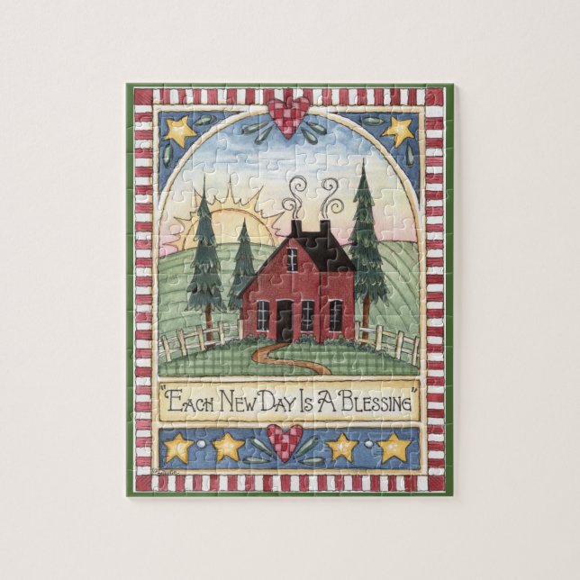 Cada dia novo é um quebra-cabeça de bênção de (Vertical)