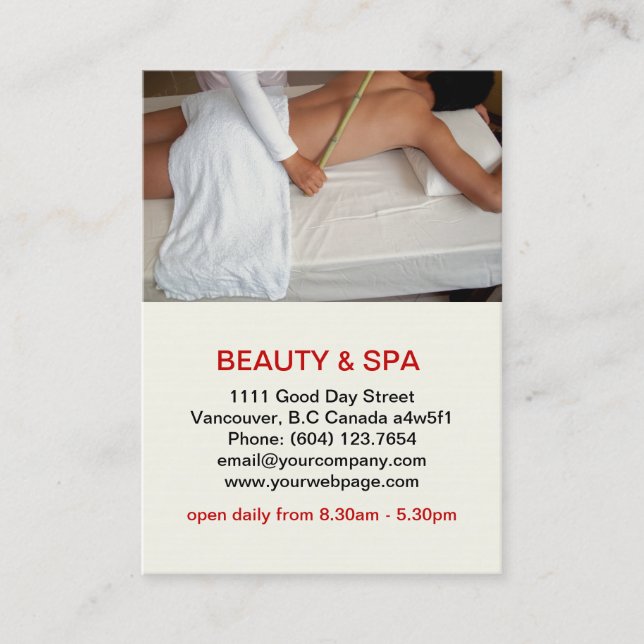 Cadaverine Beauty Spa Salon Cartão de visita (Frente)
