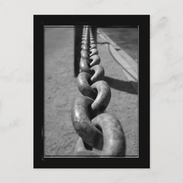 Cadeia de cartão postal preto e branco (Frente)
