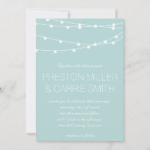 Cadeia simples de Convites de casamento de luzes|