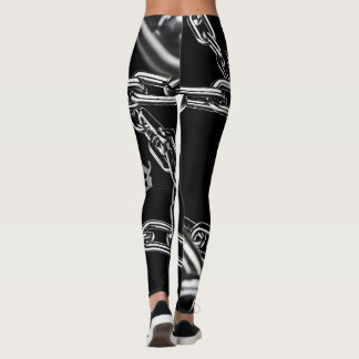 Cadeias CAOS Leggings de Streetwear de Grunge Metá