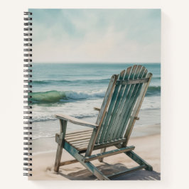 CADEIRA ADIRONDACK EM AÇUARELA SOLITÁRIA NA PRAIA