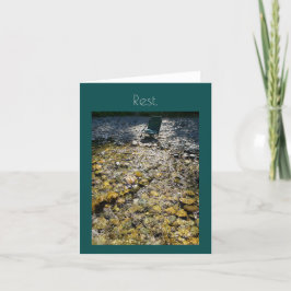 Cadeira de água legal convida cartão de saudação d