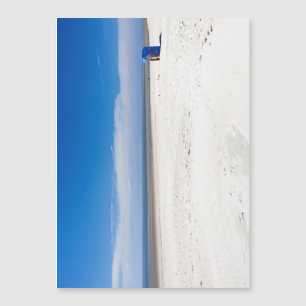 Cadeira de praia no Mar do Norte