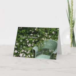 Cadeira de vime entre blogueiros Cartão de Saudaçã