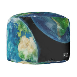 Cadeira Puff Redonda Uma pintura da terra no espaço