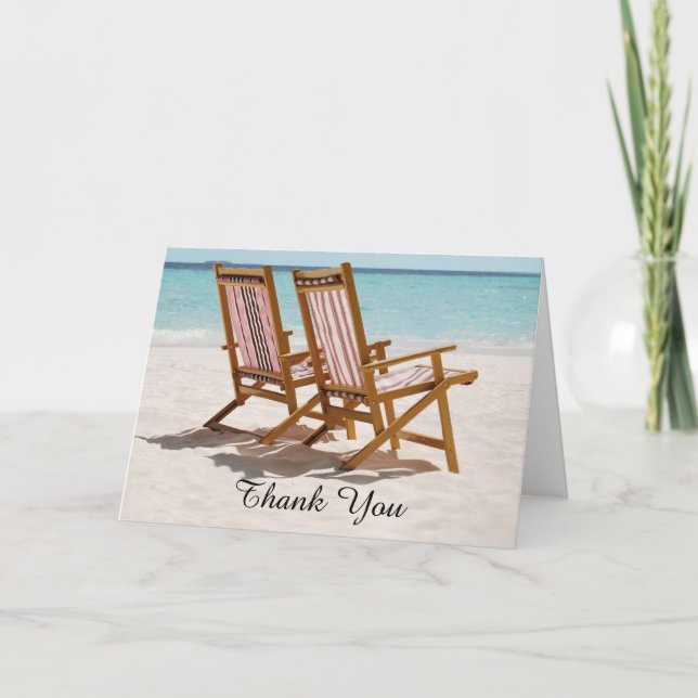 Cadeiras de Praia Agradecimento de Casamento (Frente)