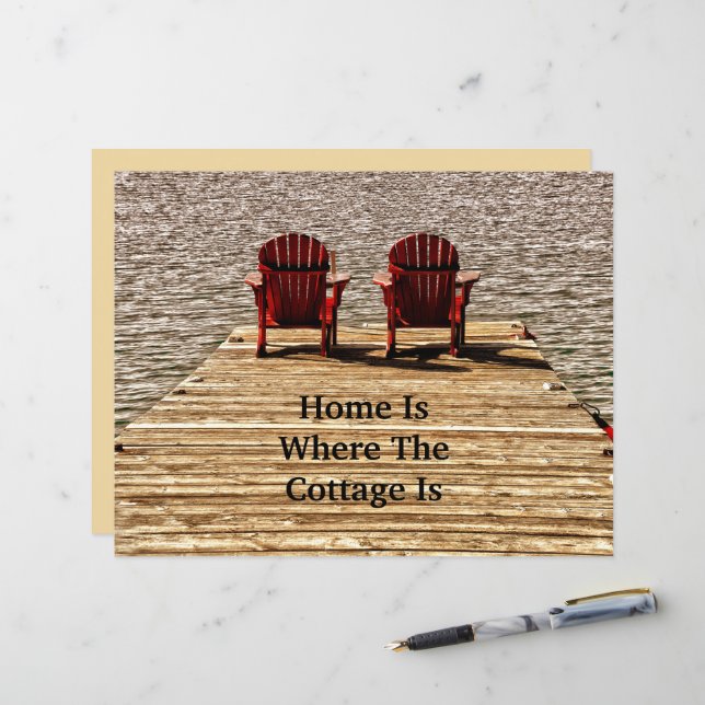 Cadeiras De Praia Em Lake Home É Onde Está O Algod (Frente/Verso In Situ)