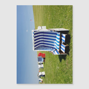 Cadeiras de praia no Mar do Norte