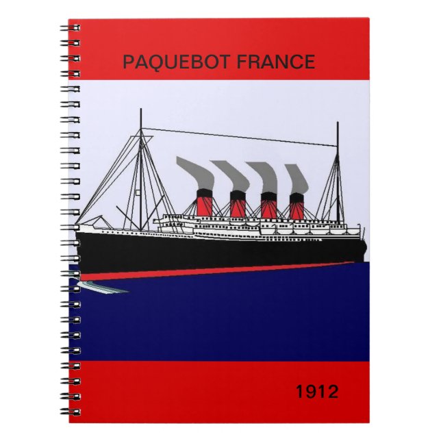 Caderno 1912 de Paquebot France (Frente)