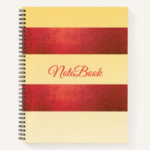 Caderno Assinatura Amarelo Pastel Vermelho Dourado