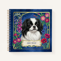 Caderno Azul Personalizado Japanese Chin