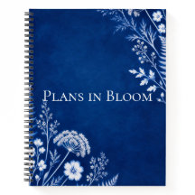 Caderno Botânico Plans in Bloom Azul