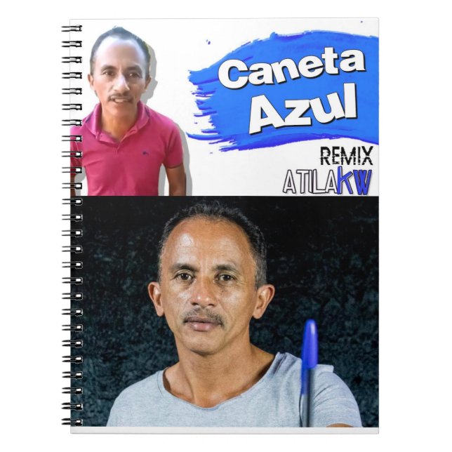 caderno caneta azul personalizado (Frente)