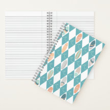 Caderno com design boho de praia e surf