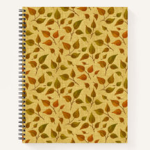 Caderno Com Folhas de Outono