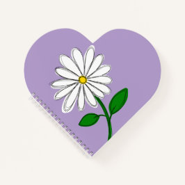 Caderno Coração de Margarida Lavanda