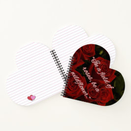 Caderno Coração Romântico – Rosas Vermelhas