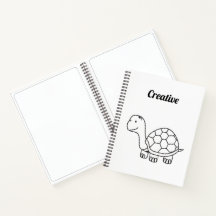 Caderno criativo de tartaruga
