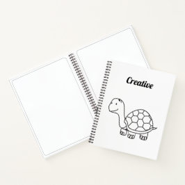 Caderno criativo de tartaruga