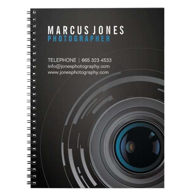 Caderno customizável do fotógrafo (Frente)