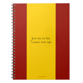 Caderno da bandeira da espanha