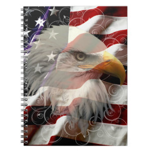 Caderno da bandeira de Eagle do americano