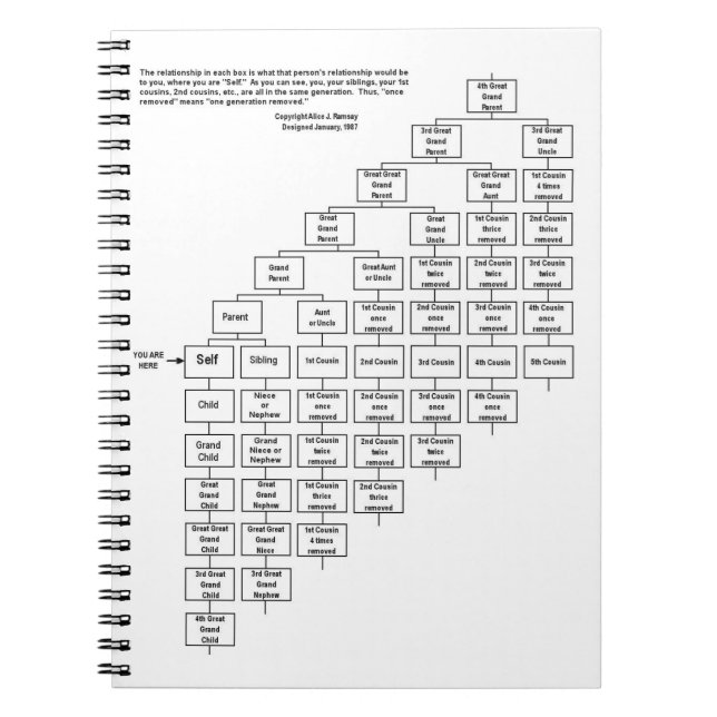 Caderno da carta do primo de Alice J Ramsey (Frente)