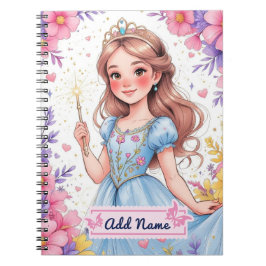 Caderno da Fada Princesa Azul – Adicionar Nome