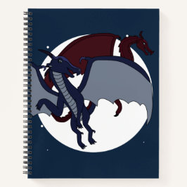 Caderno da Lua do Dragão de Fantasia Mítica Ascend