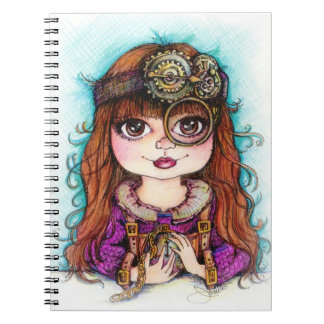 Caderno da menina de Steampunk