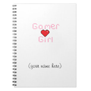 Caderno da menina do Gamer