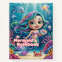 Caderno da Sereia – Caderno Escolar Fofo para Cria