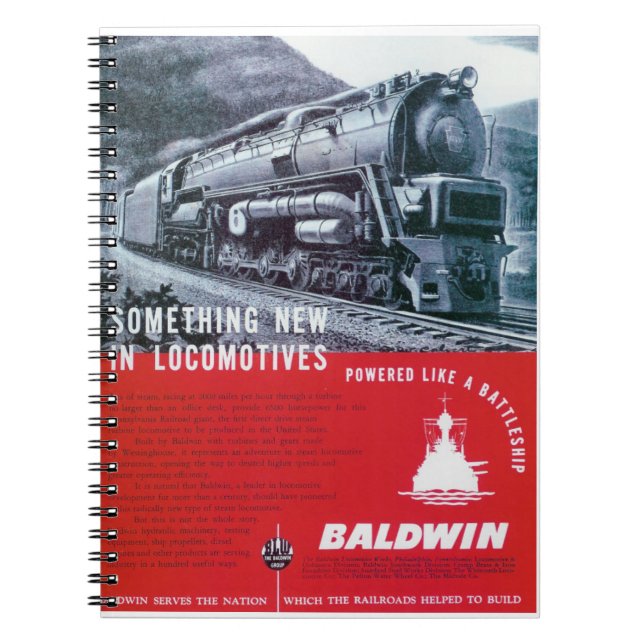 Caderno da turbina de vapor da estrada de ferro (Frente)