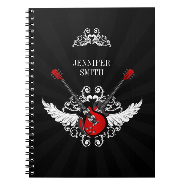 Caderno das guitarra do rock and roll (Frente)