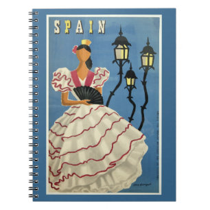 Caderno das viagens vintage da ESPANHA