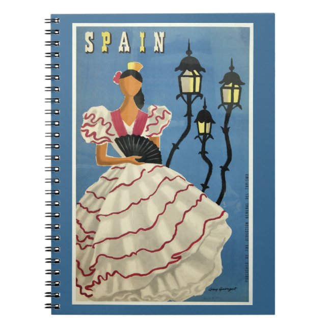 Caderno das viagens vintage da ESPANHA (Frente)