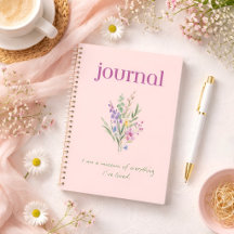 Caderno de afirmações positivas florais