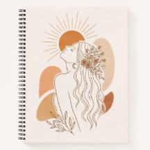 Caderno de Arte Minimalista Boho Feminino