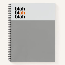 Caderno de Bloco de Cor Mínima – Blá Blá Blá