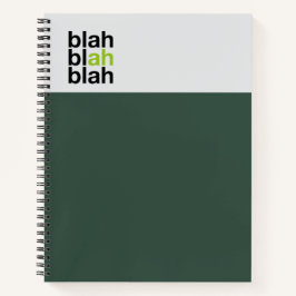 Caderno de Bloco de Cor Mínima – Blá Blá Blá