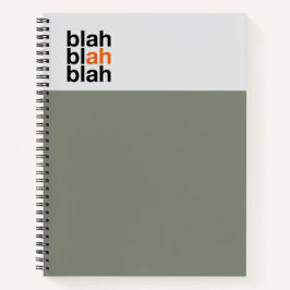 Caderno de Bloco de Cor Mínima – Blá Blá Blá