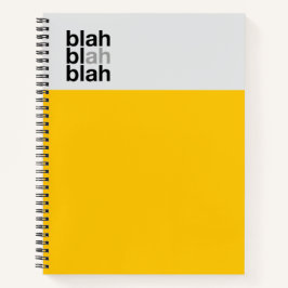 Caderno de Bloco de Cor Mínima – Blá Blá Blá