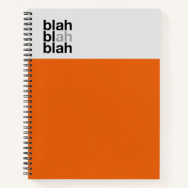 Caderno de Bloco de Cor Mínima – Blá Blá Blá