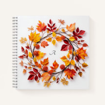 Caderno de Coroa de Outono